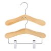 HANGERWORLD 30 Natural Wooden 9.8inch Kids Coat Clothes Garment