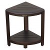 Decoteak Oasis 12" W x 12"D x 18"H Teak Corner Shower Bench