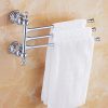 AUSWIND Chrome Crystal Towel Rack 3 Arms 14.17" Wall Mounted