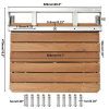 Homend 20.5" x 18.5" Wall Mounted Teak Folding Shower Seat