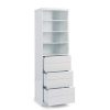 Linear White Wall Drawer Unit by Home Styles