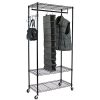 Oceanstar Adjustable Shelves with Hooks Garment Rack
