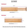 DIOMMELL 12 Pack Bamboo Adjustable Dresser Drawer dividers Organizers