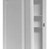 Mirrors and More Recessed White Raised MDF Wood Panel Medicine Cabinet