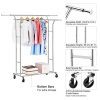 LANGRIA Double Rail Garment Racks Clothes Racks Commercial Grade