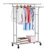 LANGRIA Double Rail Garment Racks Clothes Racks Commercial Grade