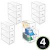 mDesign Plastic Kitchen Pantry, Cabinet, Countertop Organizer Storage Station