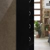 HODEDAH IMPORT 5-Shelf Bookcase Cabinet