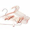 KOOBAY 25Pack 17" Metal Hook Wire Rose Gold Copper Hangers