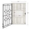 Kate and Laurel Megara Wooden Wall Hanging Curio Cabinet
