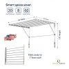 Smartsome Clothes Drying Rack - 20 Foot, Wall Mounted Clothing Rack