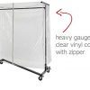 Only Hangers Heavy Gauge Clear Z Rack Cover with Zipper Plus a Pair