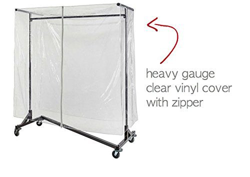 Only Hangers Heavy Gauge Clear Z Rack Cover with Zipper Plus a Pair
