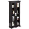 Walker Edison 4 Tier Shelf Living Room Storage Tall Bookshelf Cabinet Doors