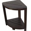 Decoteak Oasis 12" W x 12"D x 18"H Teak Corner Shower Bench