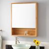 Signature Hardware Bastian 24" W x 30" H Teak Framed Single Door Medicine