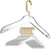Designstyles Clear Acrylic Clothes Hangers - 10 Pk Stylish and Heavy Duty