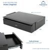VIVO Black 18 inch Office Mounted Sliding Under Desk Pull-Out Drawer
