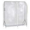 HANGERWORLD 3 Clear 4ft Showerproof Zip Clothes Rail Cover