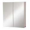 kleankin 25" x 27" Double Door LED Bathroom Mirror Medicine Cabinet