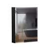 B&C 20"x26"Aluminum Medicine Cabinet with Mirror|Color Black