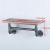 Industrial Pipe Shelf Bathroom Shelves Wall Mounted,19.6in Rustic Wood Shelf