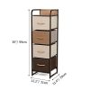 YOUNIS Home Dresser Storage Drawers, 4 Drawers Storage Chest Drawers
