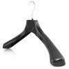 HANGERWORLD 20 Black 17.8inch Plastic Coat Jacket Clothes Garment