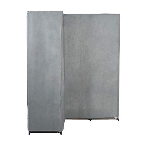 KARMAS PRODUCT Portable Non-Woven Fabric Corner Wardrobe Closet