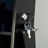 PRINZ Black Jewelry Organizer Cabinet Armoire, Full Length Illuminated Mirror