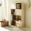 Furinno Pasir 4-Tier Shelf with 4 Door/Round Handle