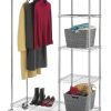 Whitmor Supreme Rolling Garment Rack Chrome