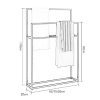 Wing Metal Free Standing Towel Rack, Large Towel Holder Stand for Bathroom