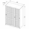 100% Solid Wood 3-Sliding Door Wardrobe/Armoire/Closet