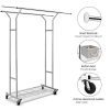 Heavy Duty Simple Trending Clothing Rack with Wheels – Expandable, Sturdy Storage for Clothes & Shoes