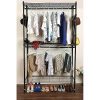 Heavy Duty 3 Shelves Wire Shelving Closet Organizer Garment Rack