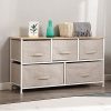 sogesfurniture Wide Dresser Storage Tower - Sturdy Steel Frame