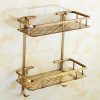 LifxX Vintage Bronze Rectangle Solid Brass Bathroom Shelf Wall Mounted