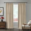 ChadMade Pinch Pleated 72W x 84L Blackout Lined Velvet Curtain Drapery Panel