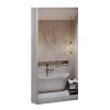B&C 15"x36"Aluminum Medicine Cabinet Color Brushed Nickel