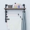 GWH Industrial Towel Rack with 3 Towel Bar,24in Rustic Bathroom
