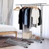 Bextsware Clothes Garment Rack On Wheels, Expandable Double Rails