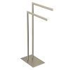 Kingston Brass Edenscape Pedestal Dual Towel Rack Brushed Nickel