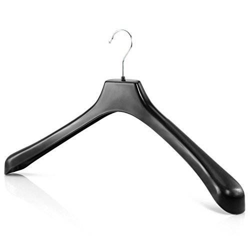 HANGERWORLD 10 Black 19.7inch Plastic Coat Jacket Clothes