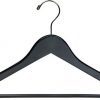 The Great American Hanger Company Black Wood Suit Hanger