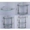 Bathroom Shelves ✨ Glass Corner Shelf Rails, Stainless Steel Wall Mounted