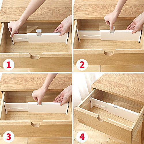 DIOMMELL 12 Pack Adjustable Dresser Drawer Dividers Organizers