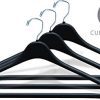 The Great American Hanger Company Extra Large Black Plastic Suit Hanger