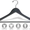 The Great American Hanger Company Black Wood Suit Hanger
