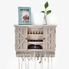 X-cosrack Rustic Hanging Jewelry Organizer,Wall Mounted Mesh Jewelry Holder
